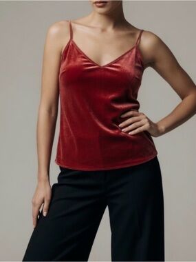 1State Velvet tank top Women's Medium (B5526)